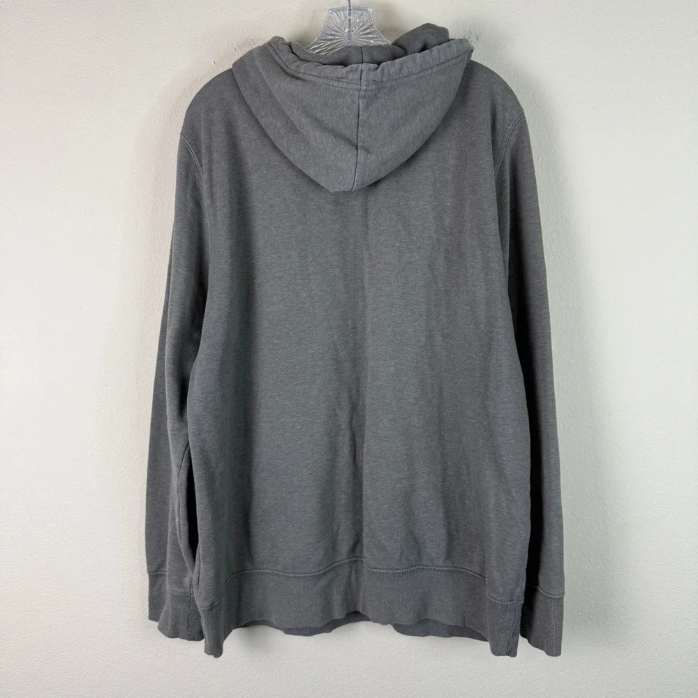 The North Face Hoodie Mens XL Gray Never Stop Exploring Pullover Fleece Logo